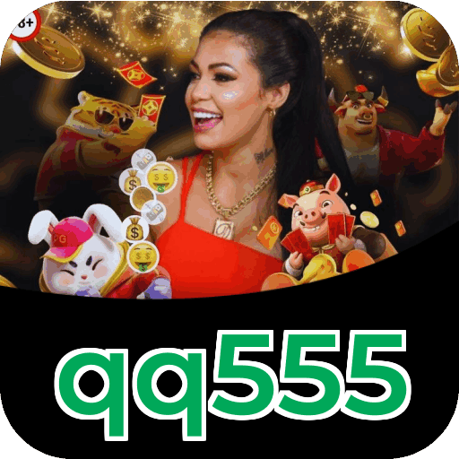 Interface do aplicativo qq555 mostrando jogos disponíveis no iOS e Android